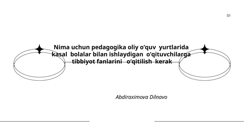 Tibbiyot fanlarini oʻqitilishi
