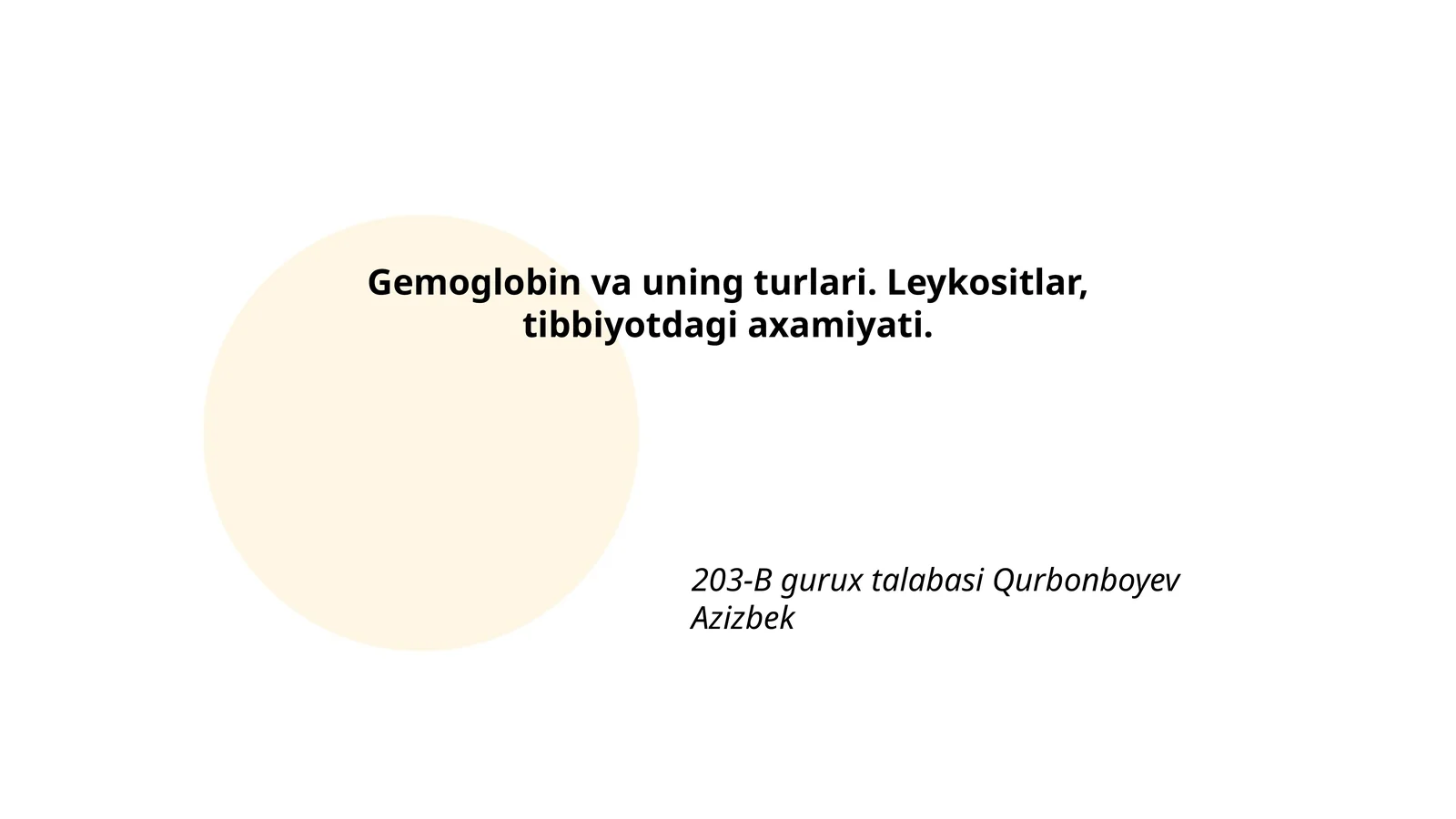 Gemoglobin va uning turlari