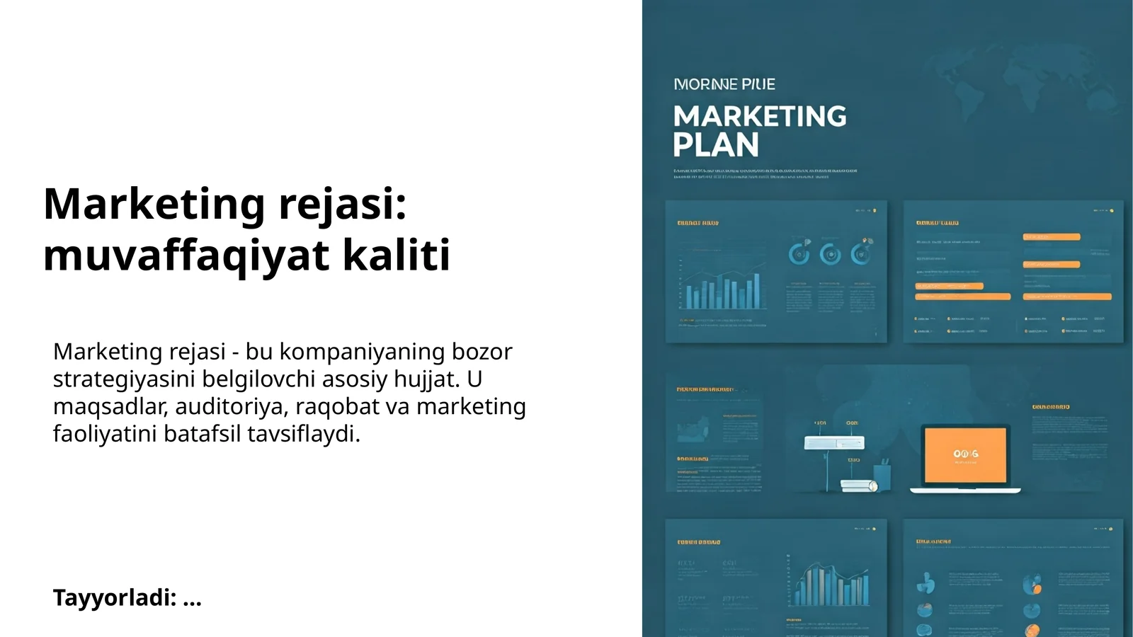 Marketing rejasi: muvaffaqiyat kaliti