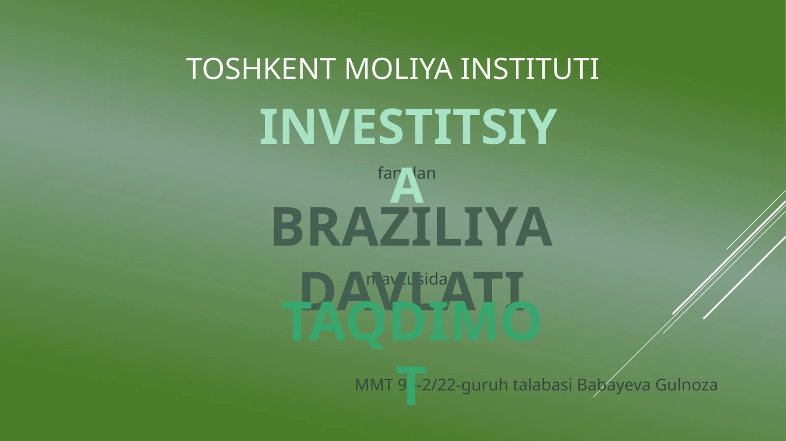 MMT 95-2/22-guruhtalabasiBabayevaGulnoza