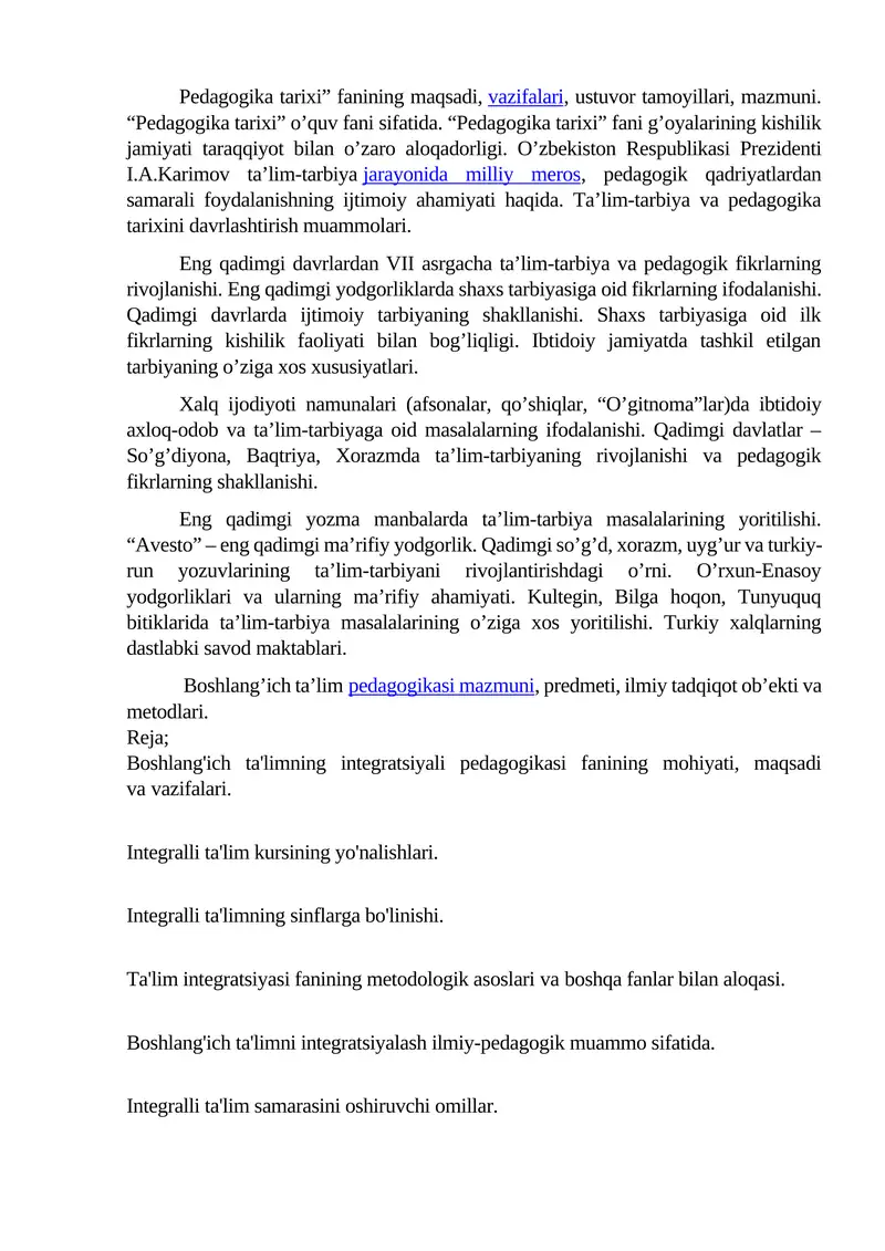 Pedagogika tarixi
