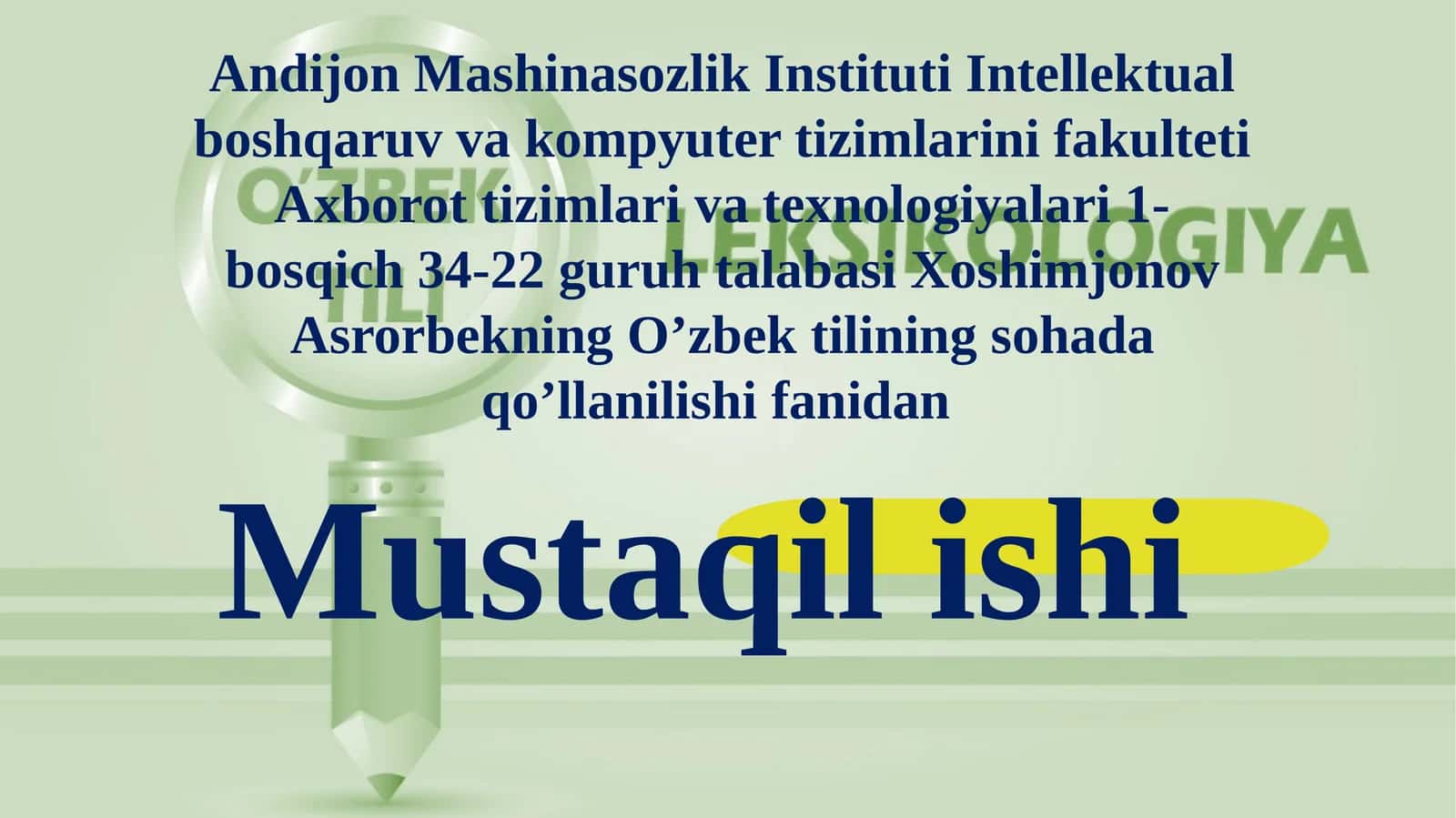 Leksikalogiya