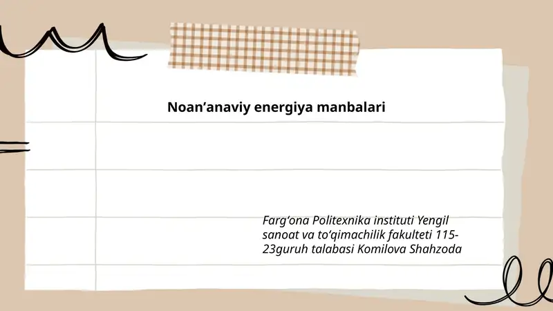 Noanʼanaviy energiya manbalari