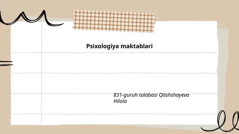 Psixologiya maktablari
