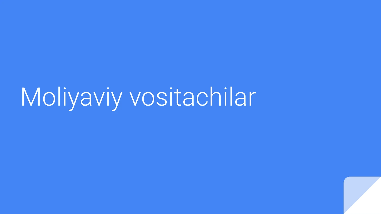 Moliyaviy vositachilar
