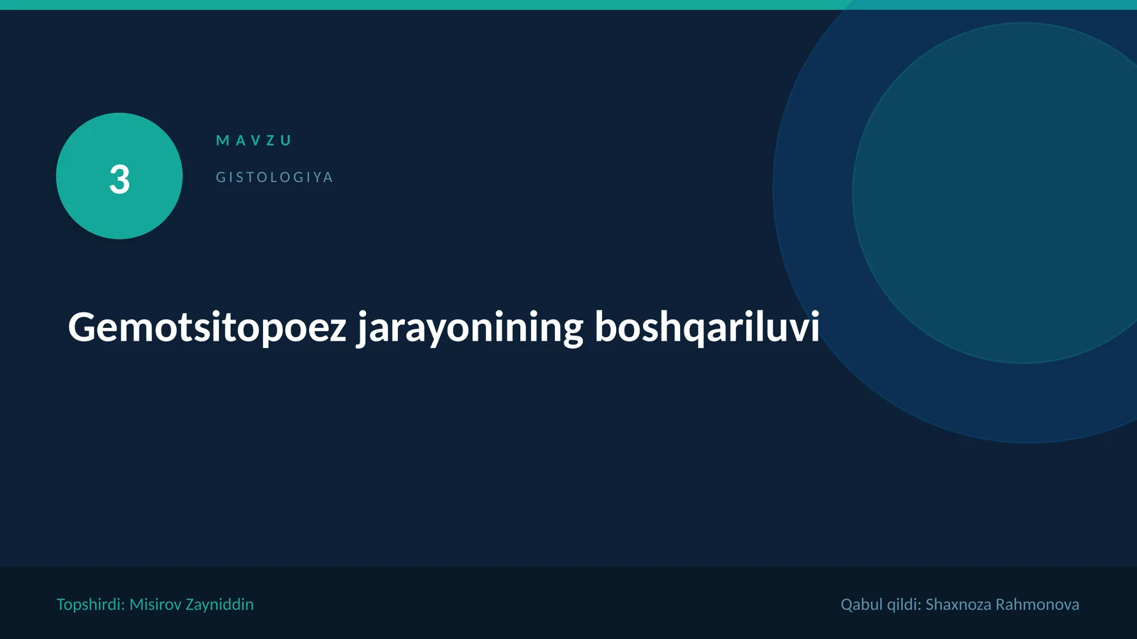 Gemotsitopoez jarayonining boshqariluvi