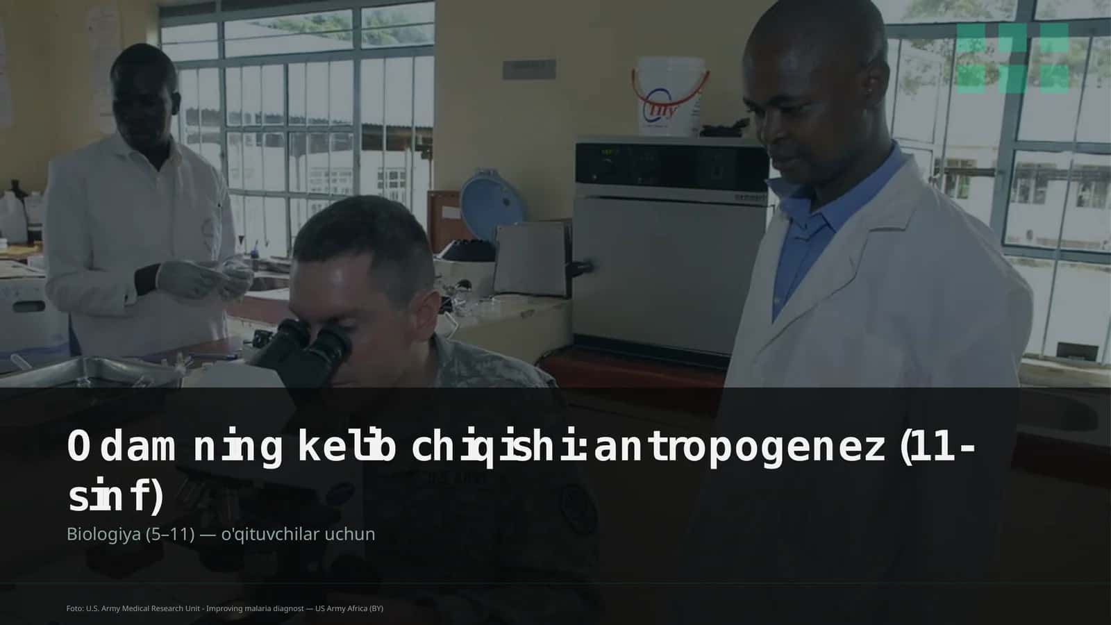 Odamning kelib chiqishi: antropogenez (11-sinf)