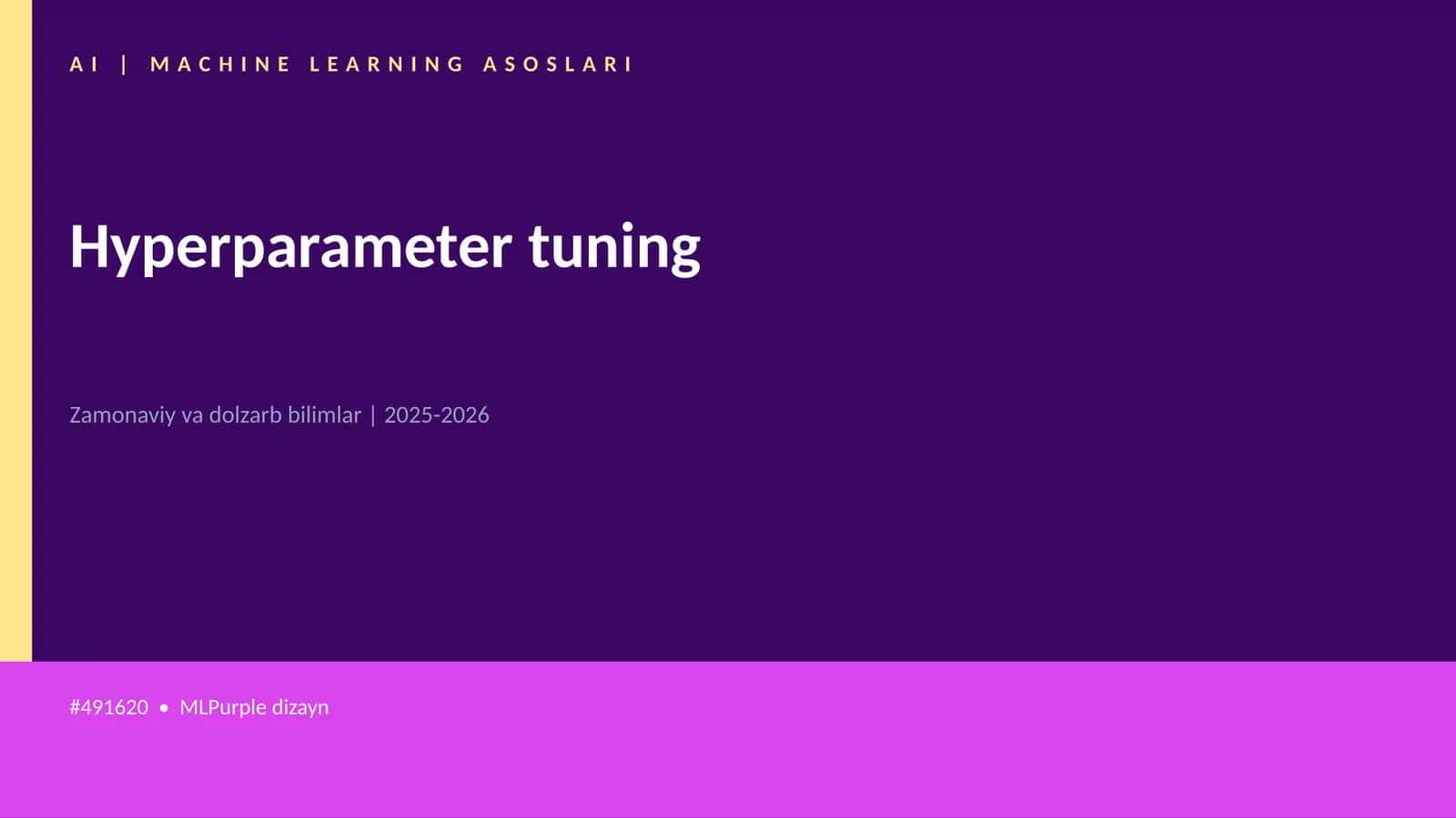 Hyperparameter tuning