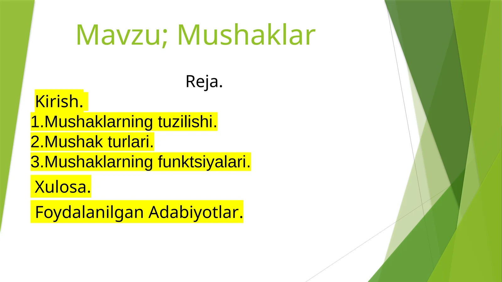 Mushaklar