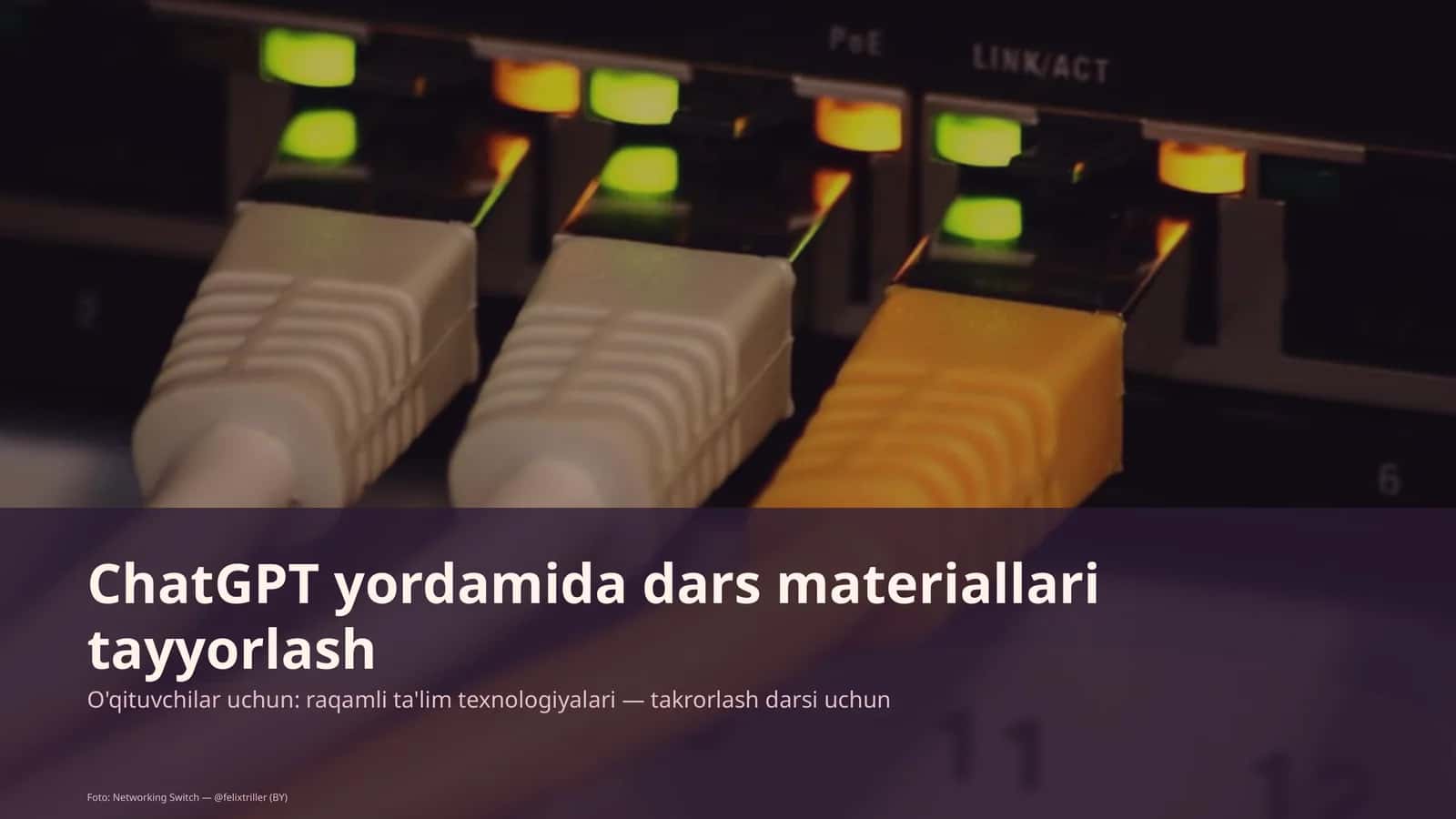 ChatGPT yordamida dars materiallari tayyorlash