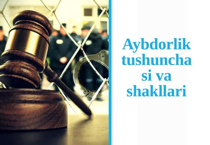 Aybdorlik tushunchasi va  shakllari