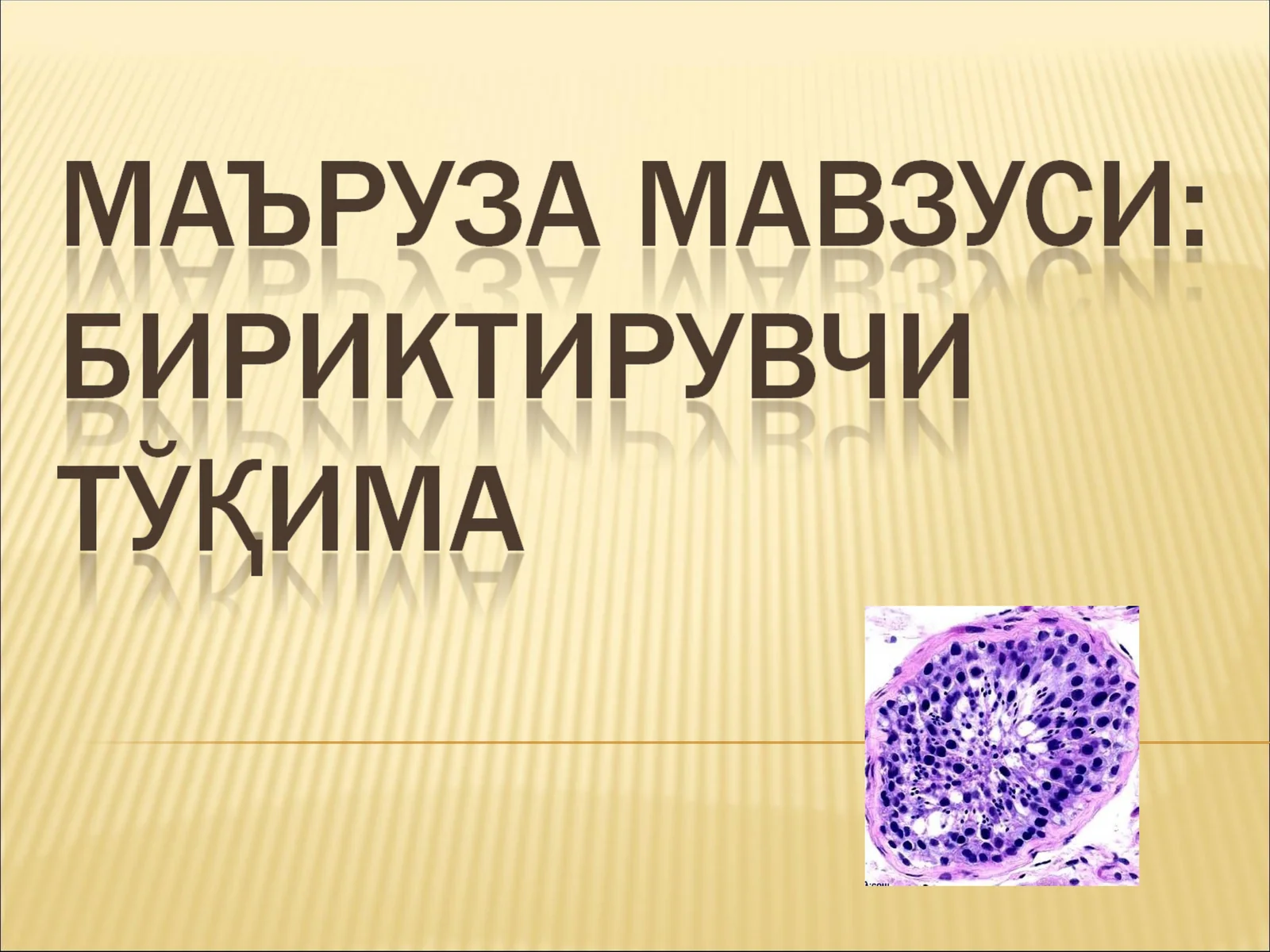 ИЧКИ МУҲИТ ТЎҚИМАЛАРИ КЛАССИФИКАЦИЯСИ