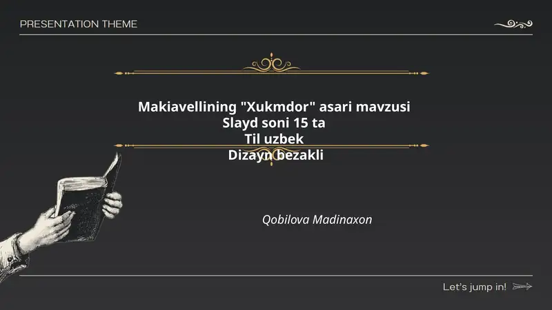 Makiavellining "Xukmdor" asari