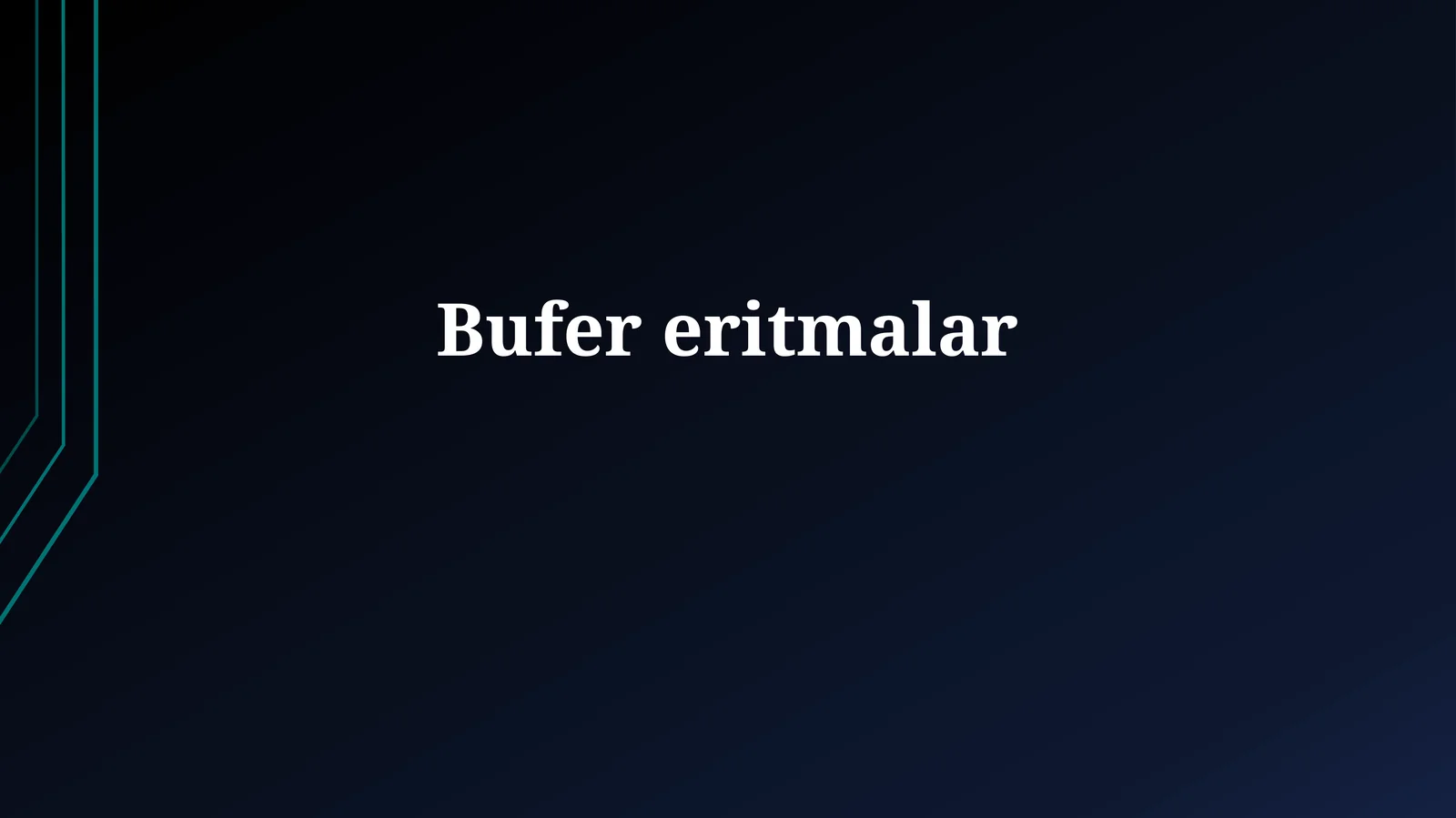 Bufereritmalarning tayyorlanishi va hisob-kitoblari