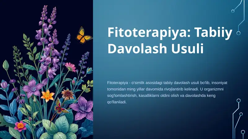Fitoterapiya: Tabiiy Davolash Usuli