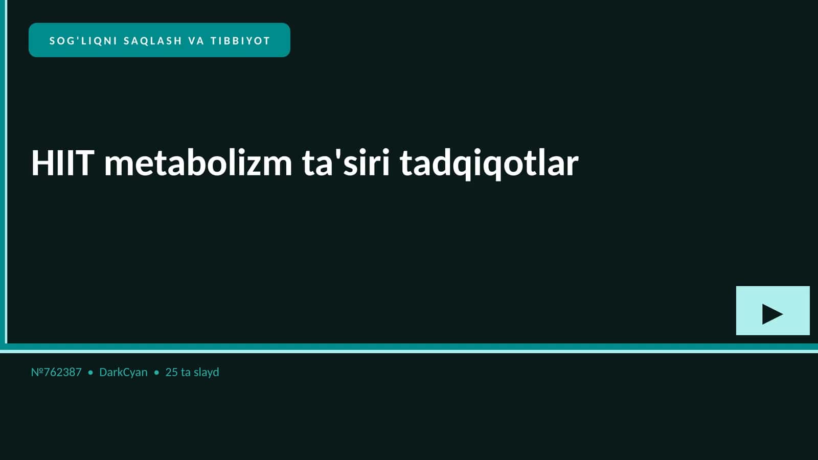 HIIT metabolizm ta'siri tadqiqotlar