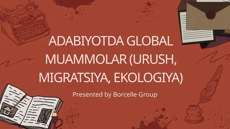 ADABIYOTDA GLOBAL MUAMMOLAR