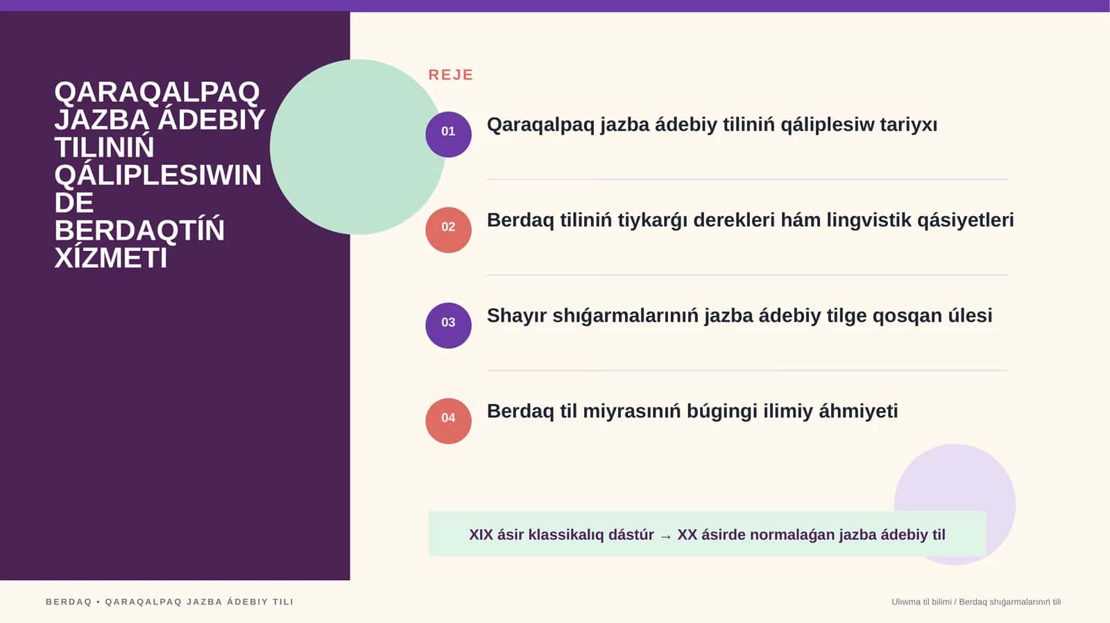 QARAQALPAQ JAZBA ÁDEBIY TILINIŃ