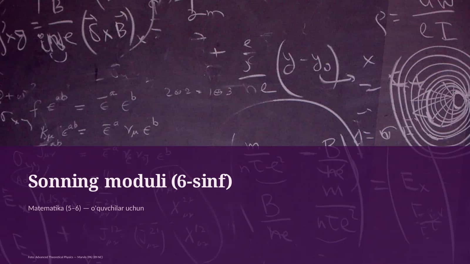 Sonning moduli (6-sinf)