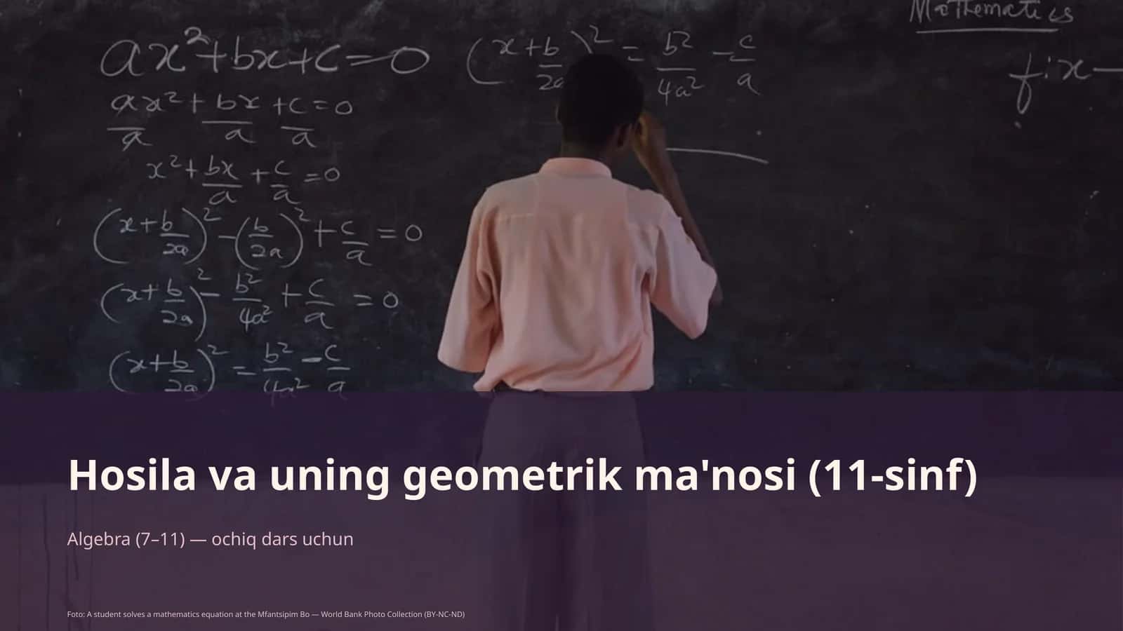 Hosila va uning geometrik ma'nosi (11-sinf)