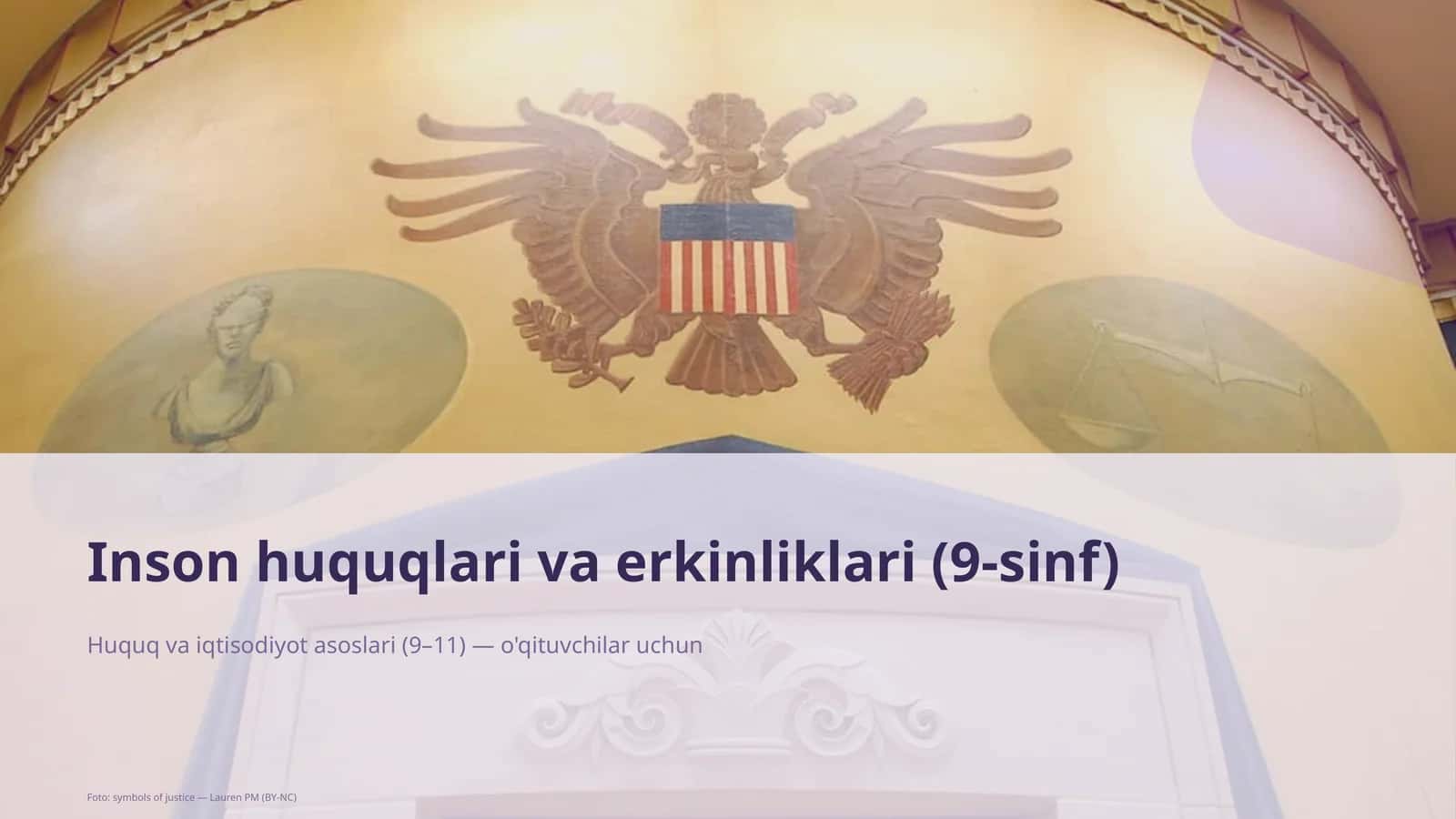 Huquq va iqtisodiyot asoslari (9–11) — o'qituvchilar uchun