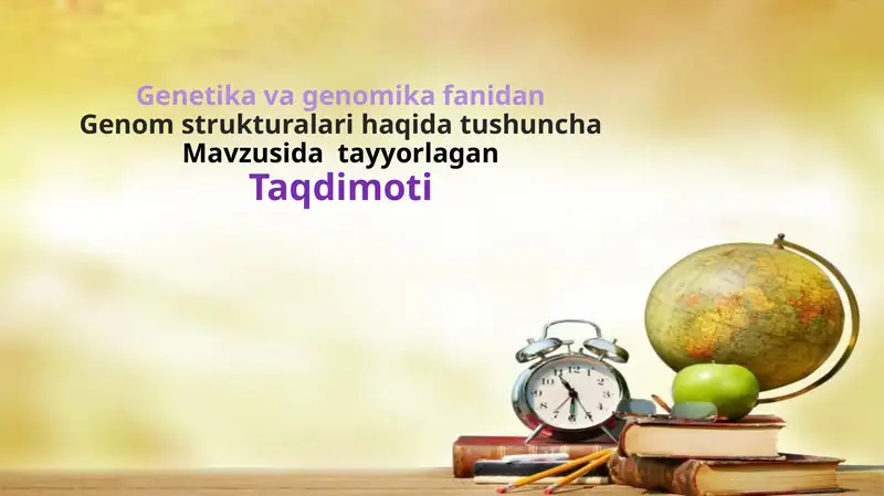 Genom strukturalari haqida tushuncha
