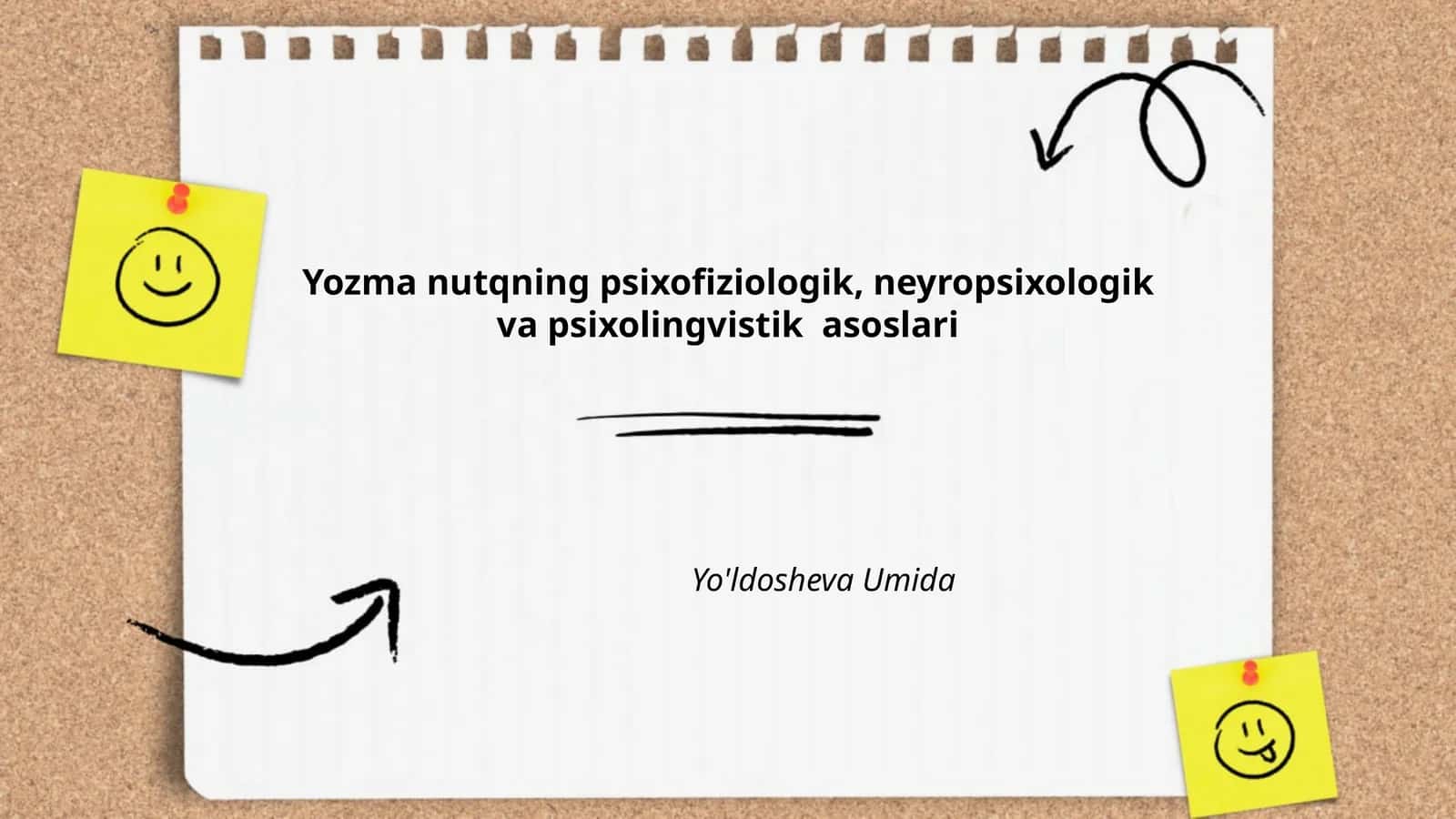 Yozma Nutqning Neyronal Asoslari
