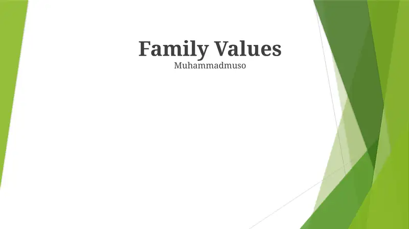 Family Values