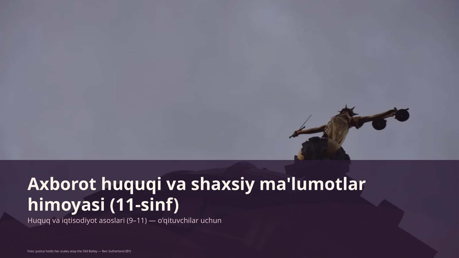 Huquq va iqtisodiyot asoslari (9–11)