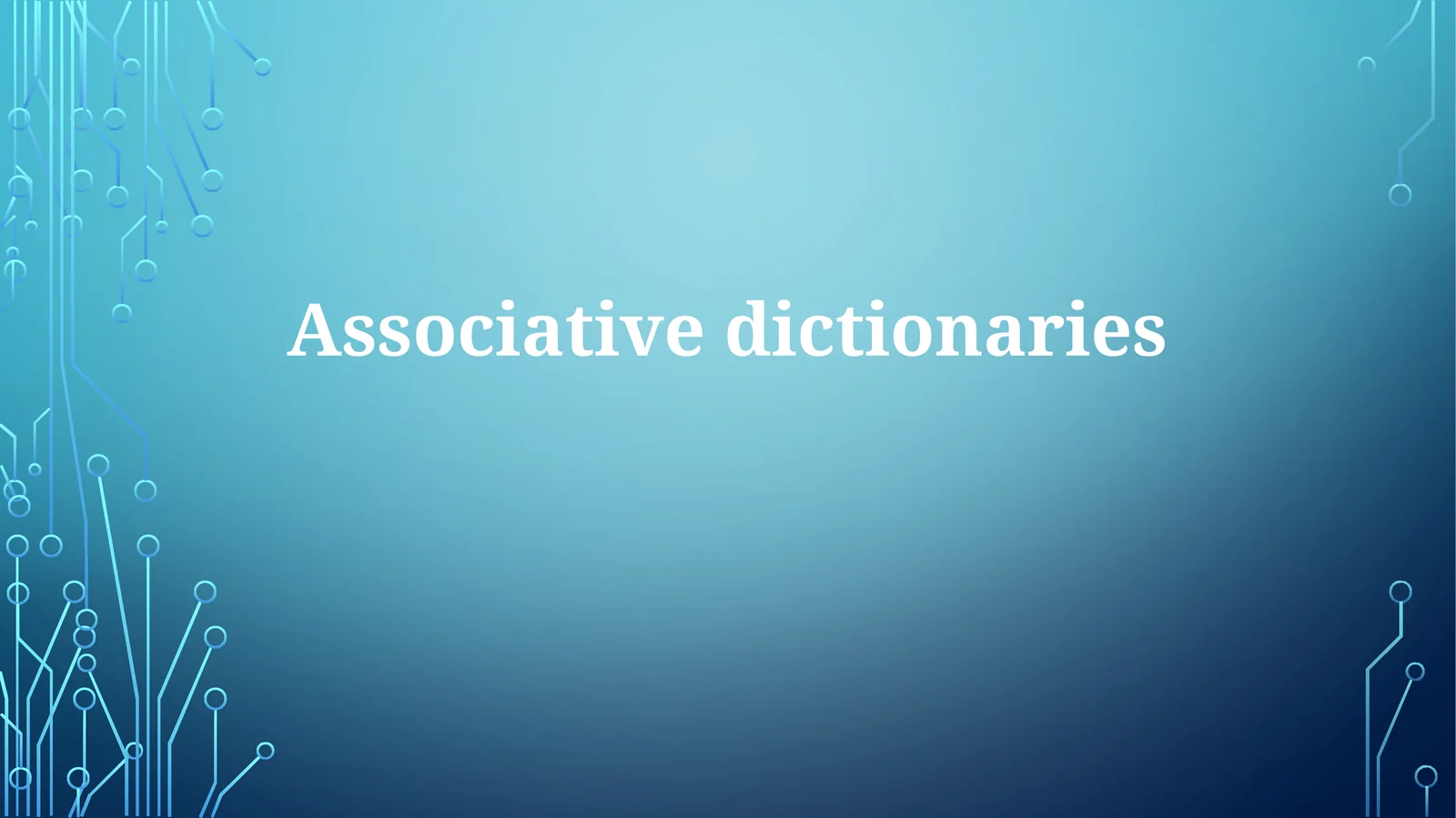 Associative dictionaries
