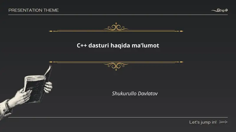 C++ dasturi haqida maʼlumot
