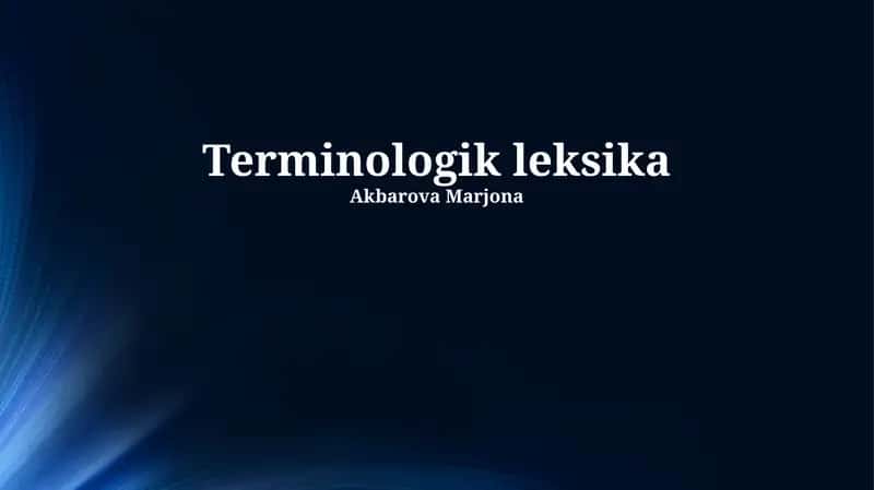 Terminologik leksika