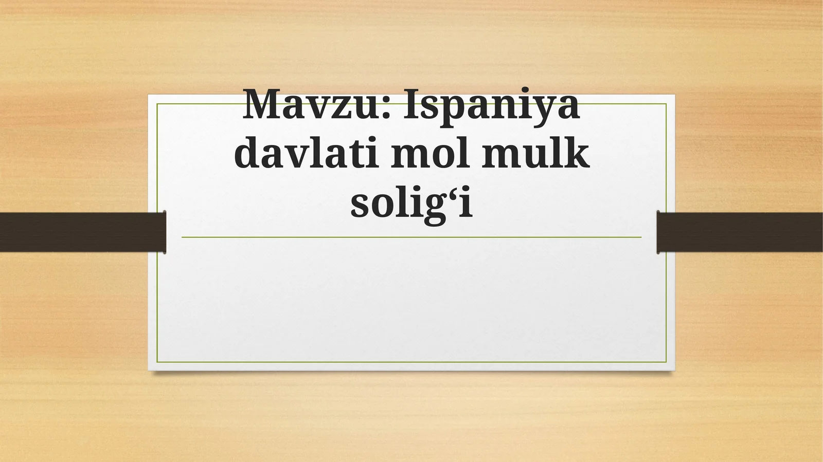 Ispaniya davlati mol mulk soligʻi