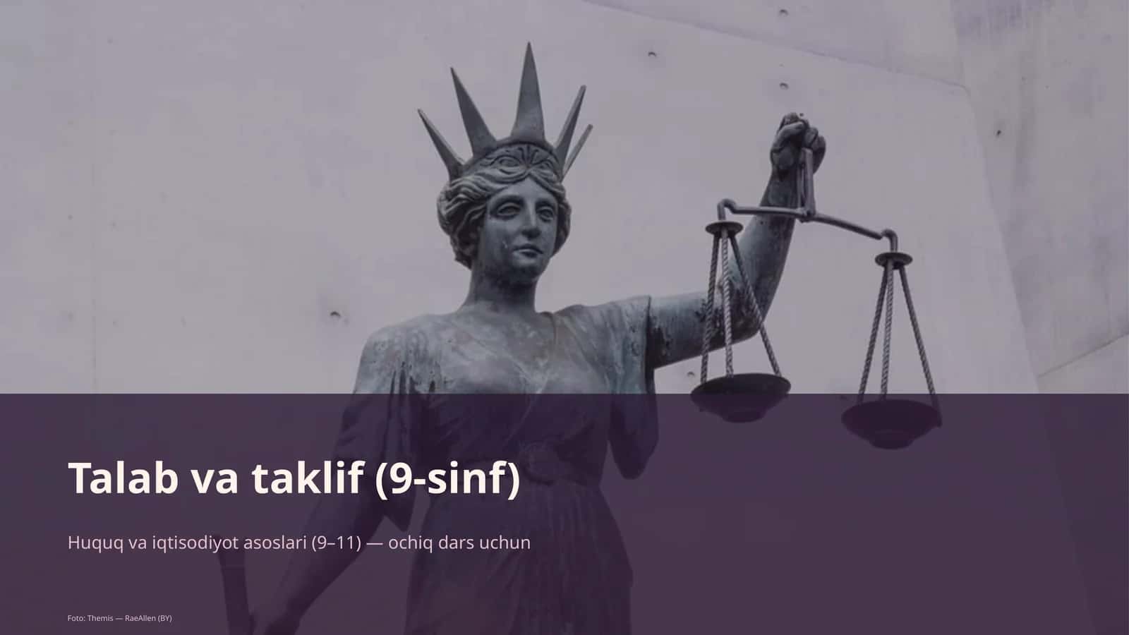 Talab va taklif (9-sinf)