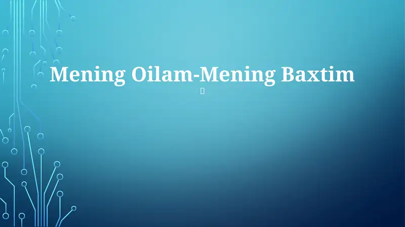 Mening Oilam-Mening Baxtim