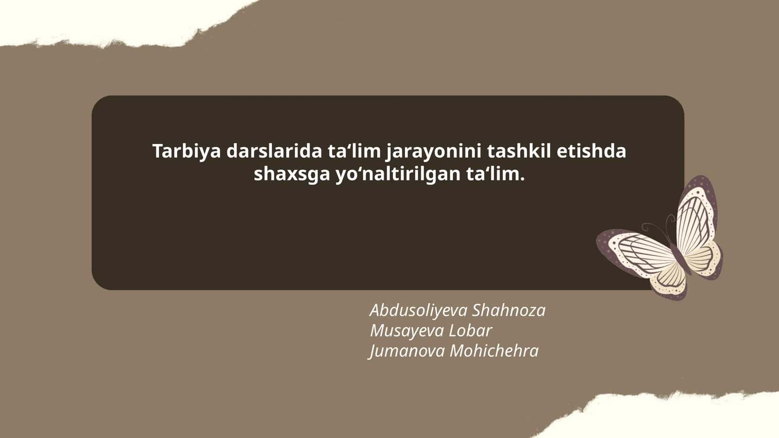 Shaxsga yo‘naltirilgan ta‘lim
