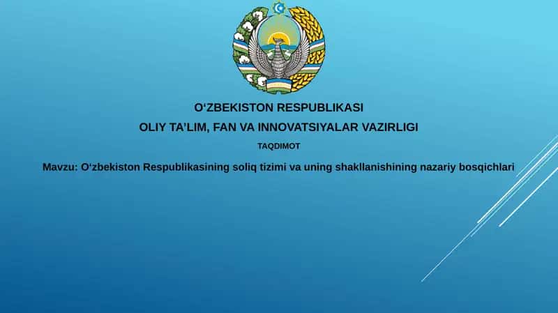 Oʻzbekiston Respublikasi soliq tizimi