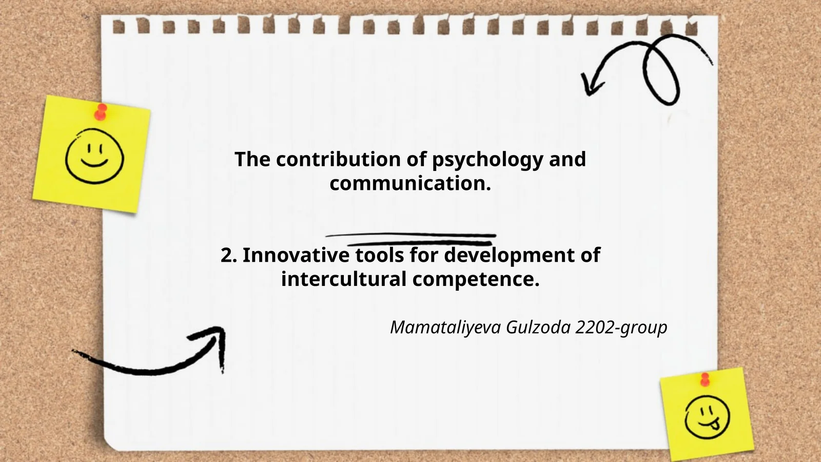 Plan: Psychological foundations of intercultural competence