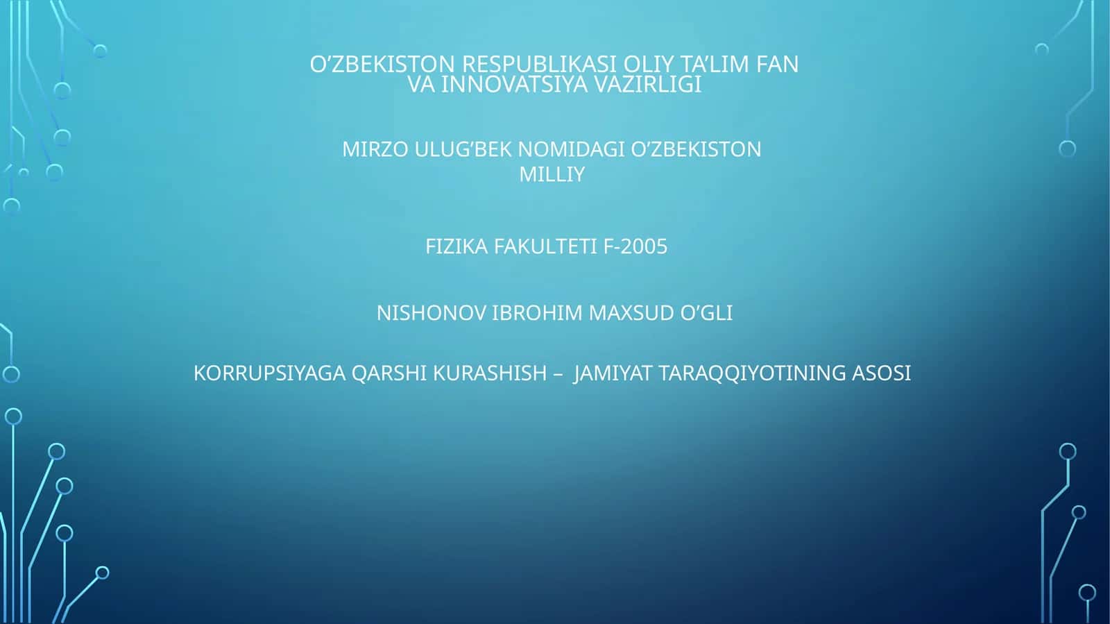 Korrupsiyaga Qarshi Kurashish – Jamiyat Taraqqiyotining Asosi
