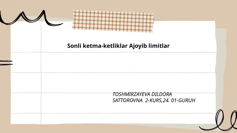 Sonli ketma-ketliklar Ajoyib limitlar