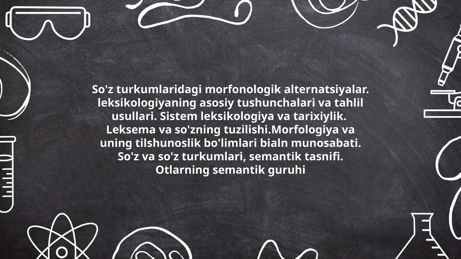 So'z turkumlari va morfologik alternatsiyalar