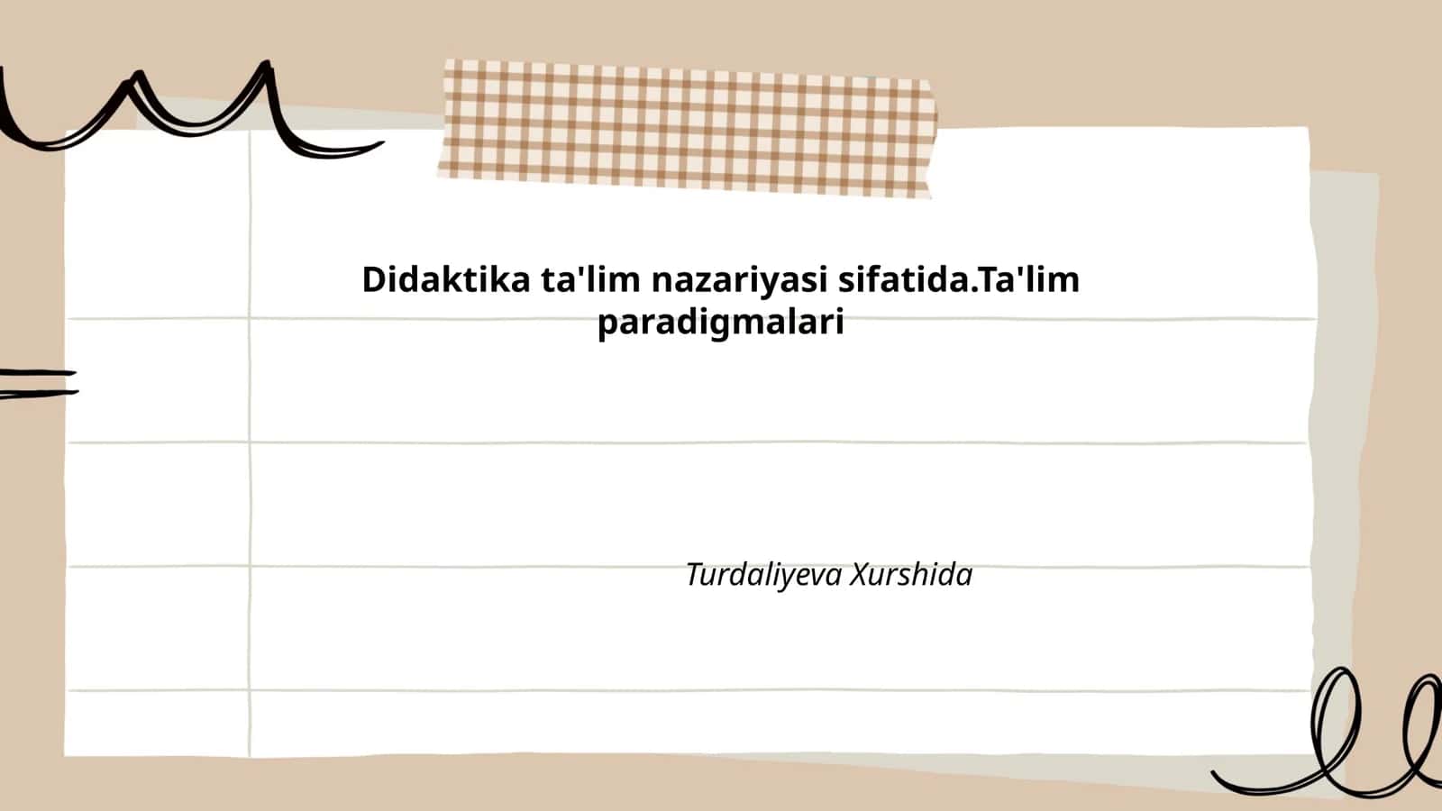 Ta'lim paradigmalari tushunchasi