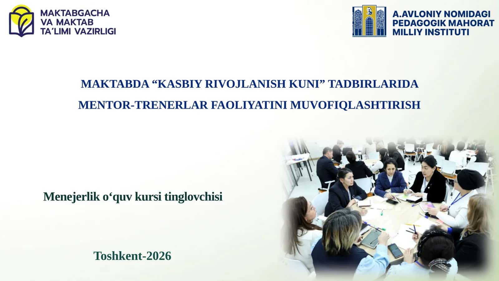 KASBIY RIVOJLANISH KUNI TADBIRLARI