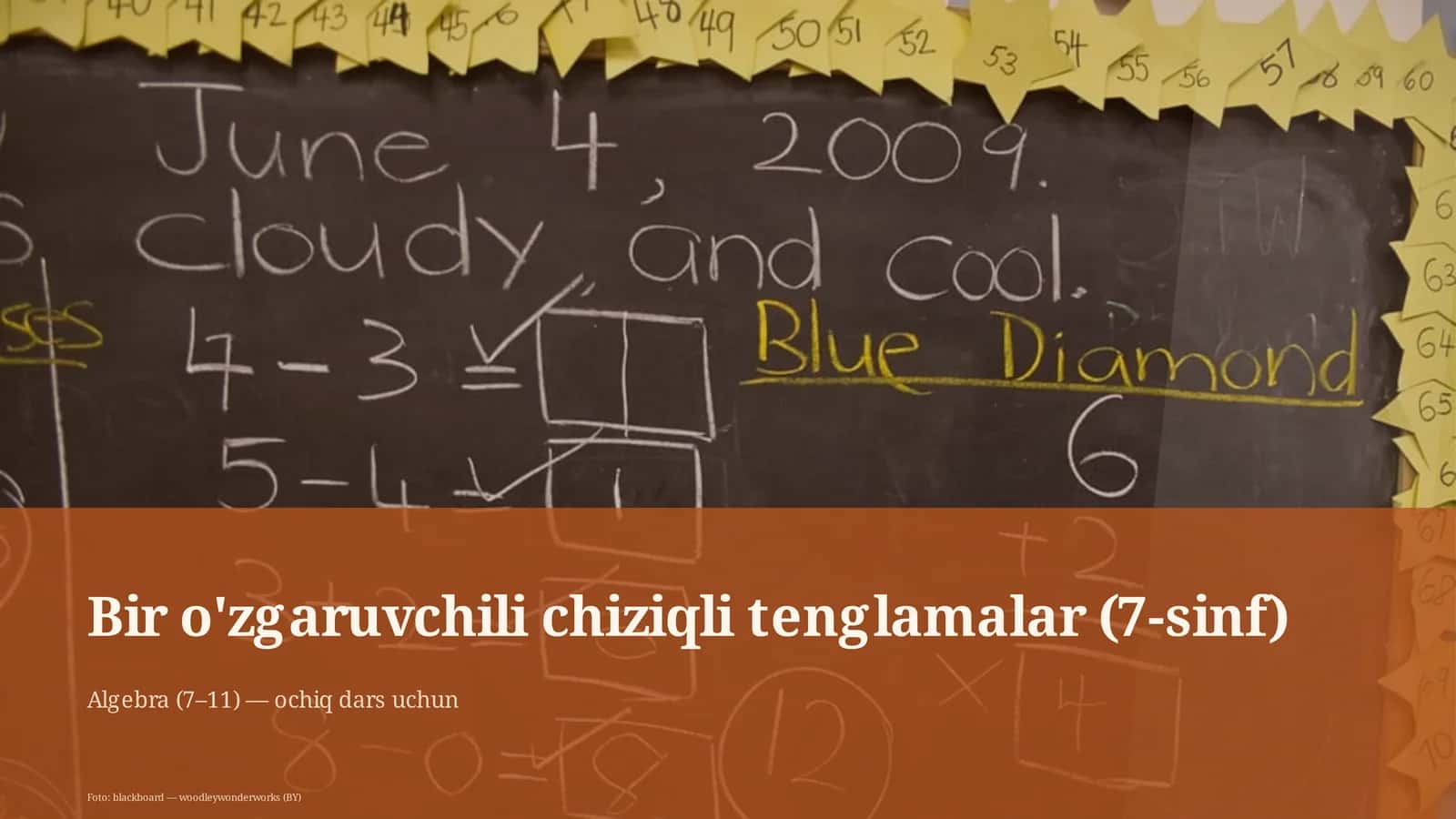 Bir o'zgaruvchili chiziqli tenglamalar (7-sinf)