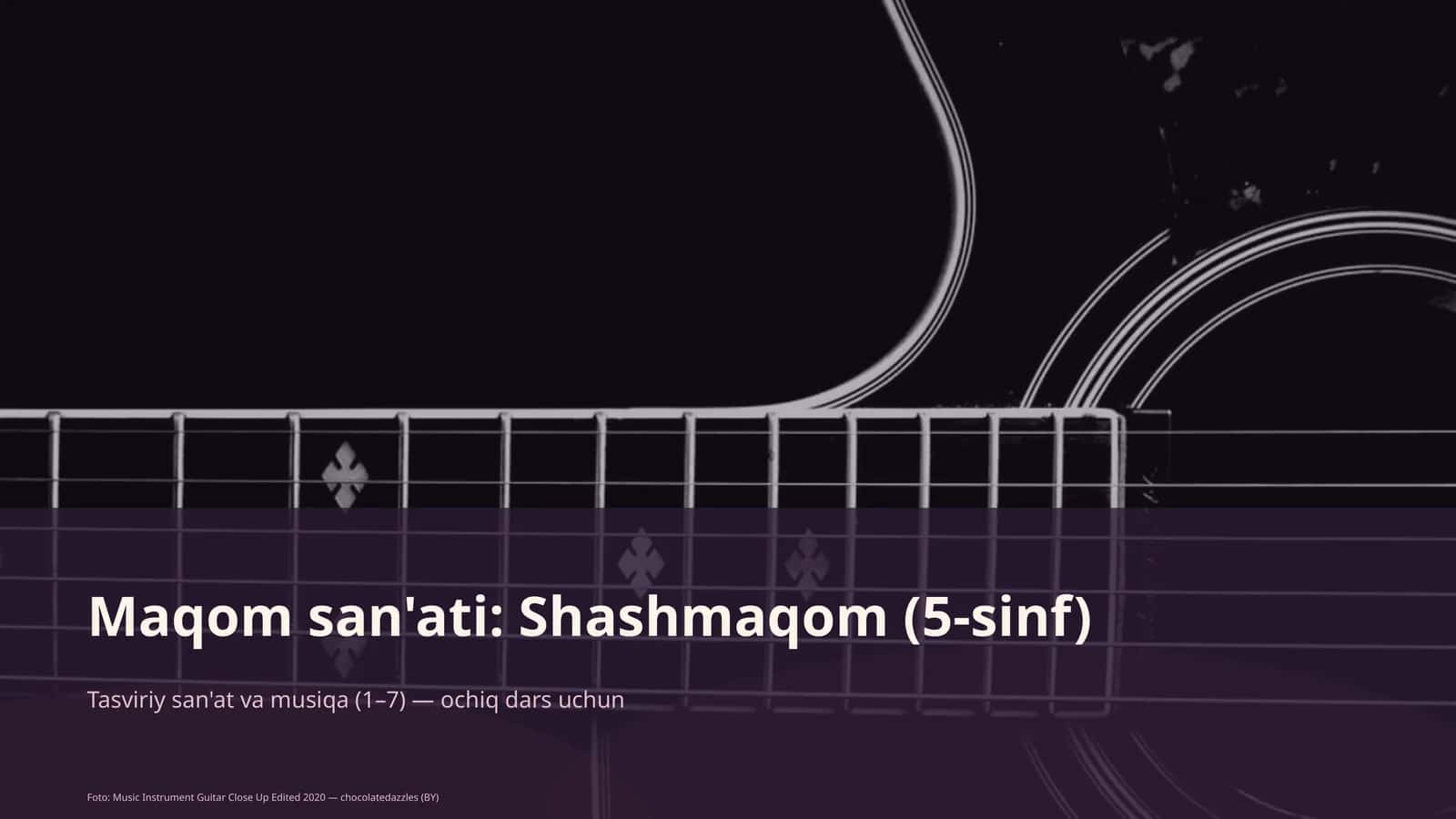 Maqom san'ati: Shashmaqom (5-sinf)