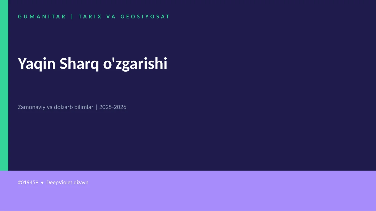 Yaqin Sharq o'zgarishi