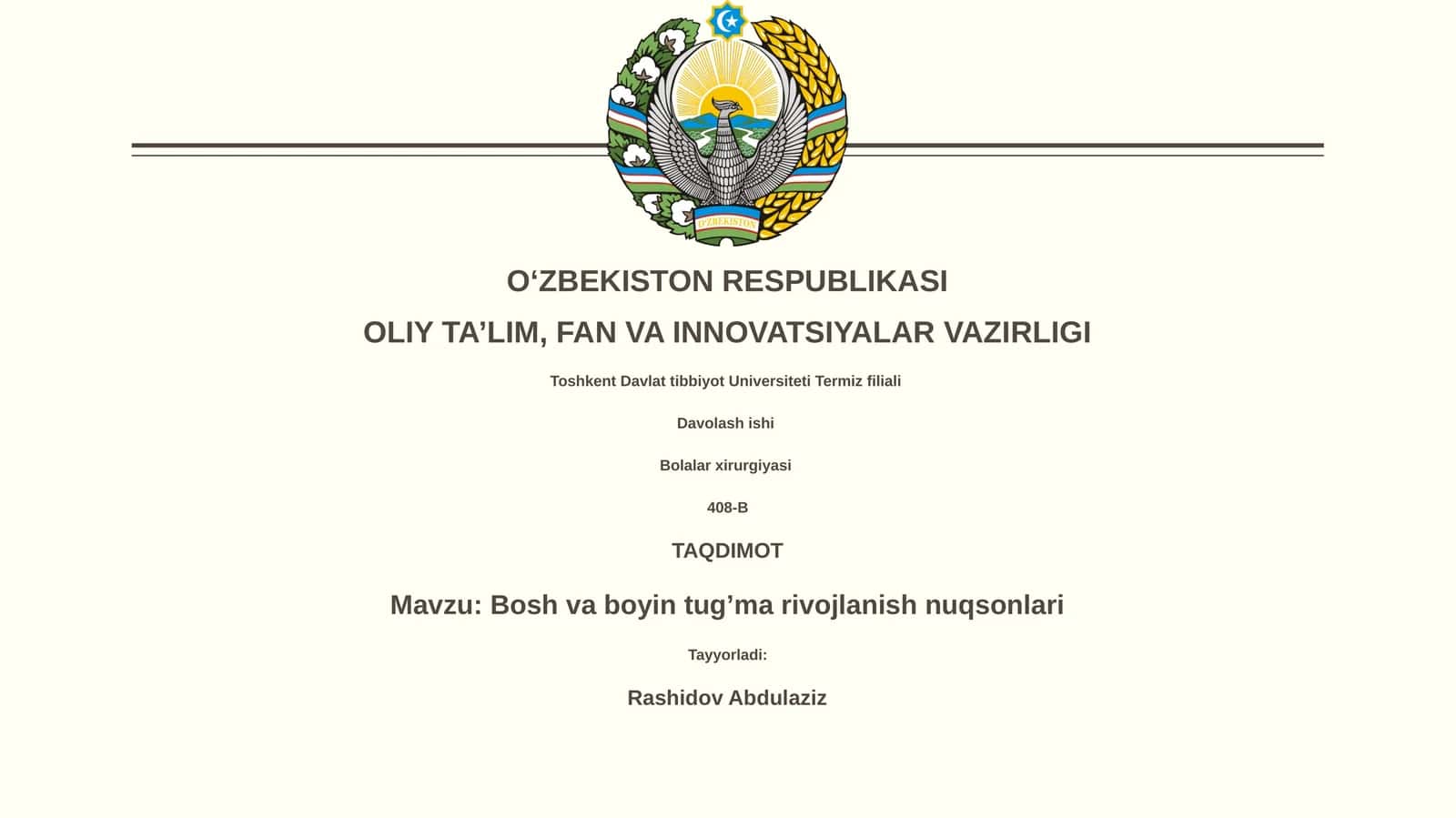 Bolalar xirurgiyasi