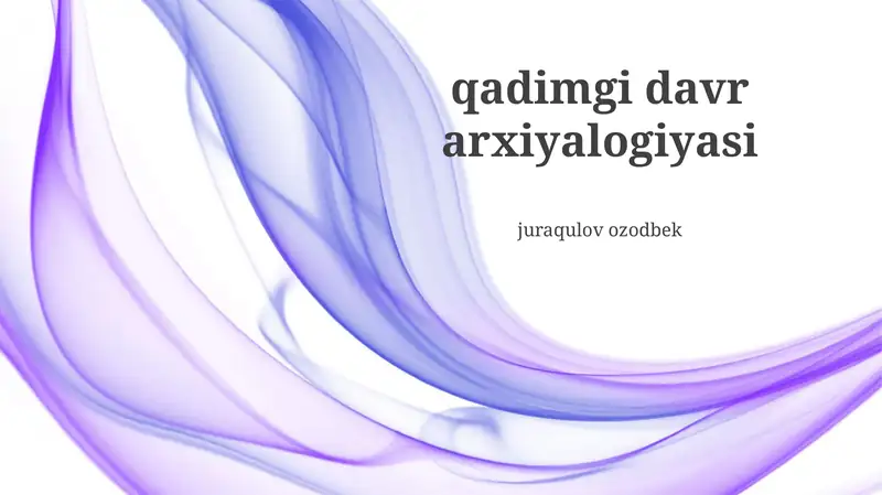 Qadimgi davr arxeologik topilmalar