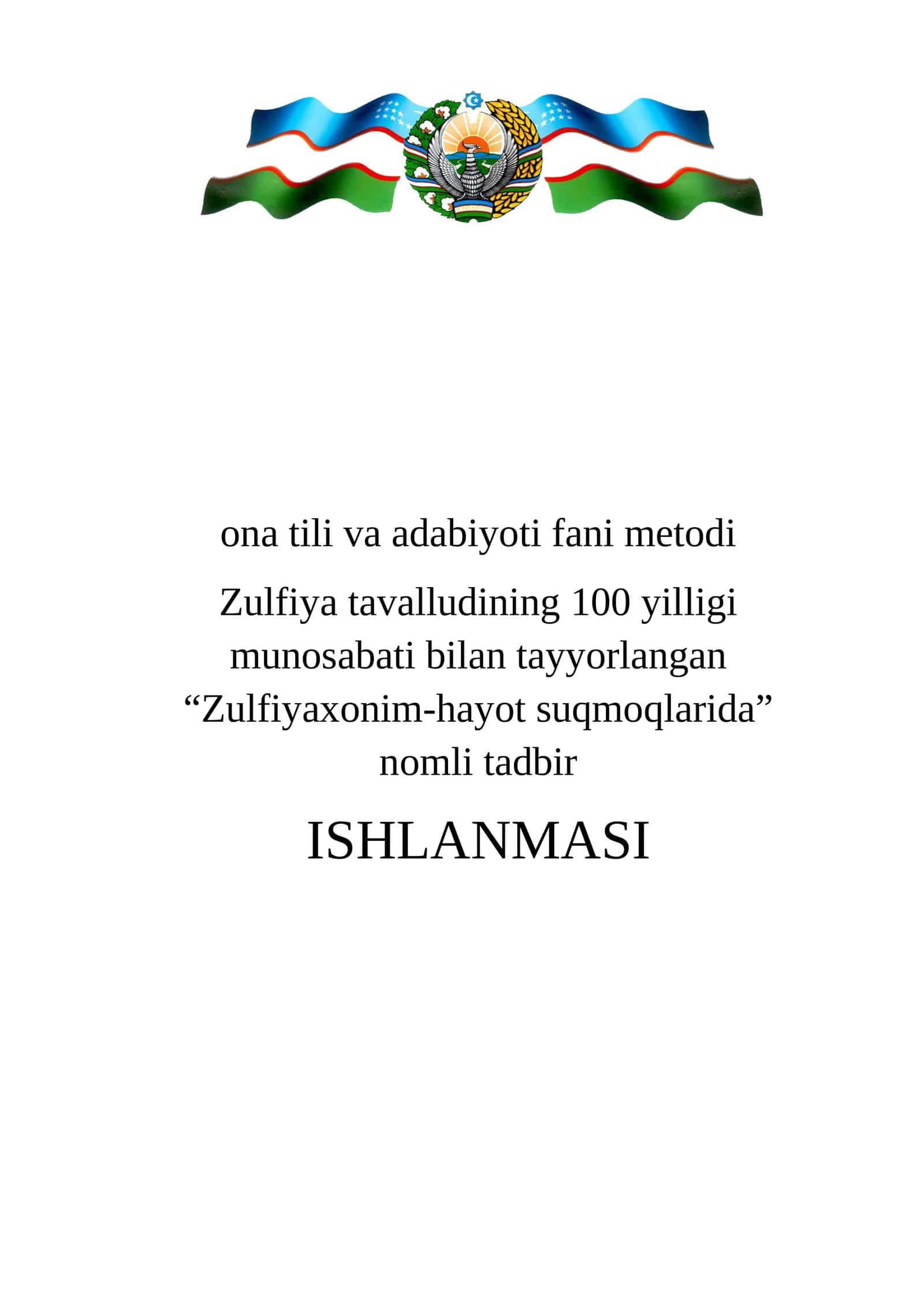 Zulfiyaxonim – hayot so’qmoqlari