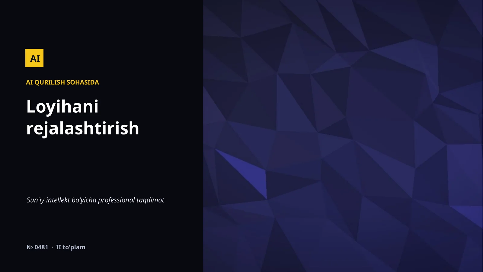 Qurilishda AI loyihalashtirish
